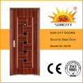 Diseños modernos de la puerta del hierro principal indio de la entrada de la seguridad (SC-S005)